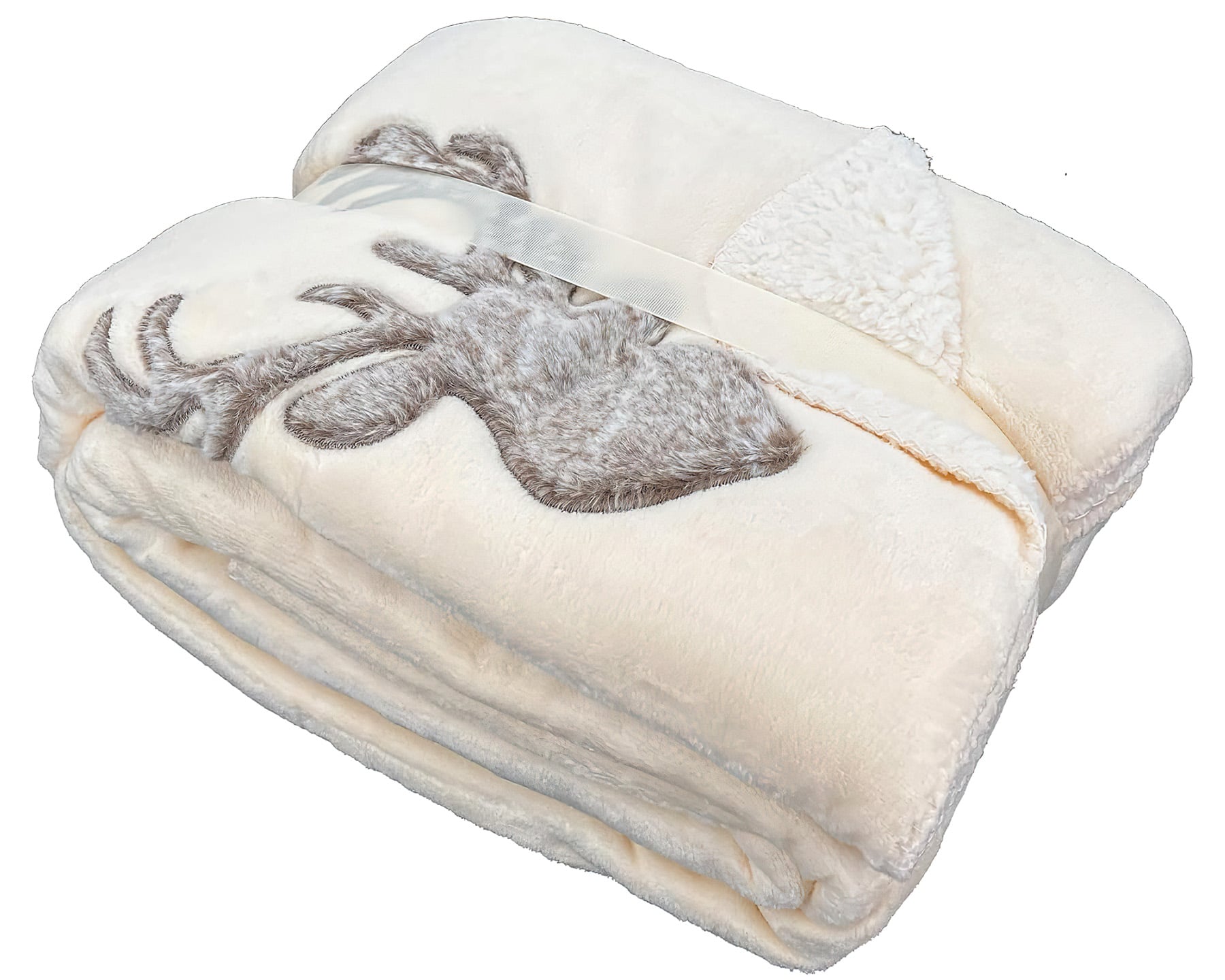 Avax Deka z mikrovlakna JELEN oboustranná s imitací kožešiny, krémová, 150x200cm