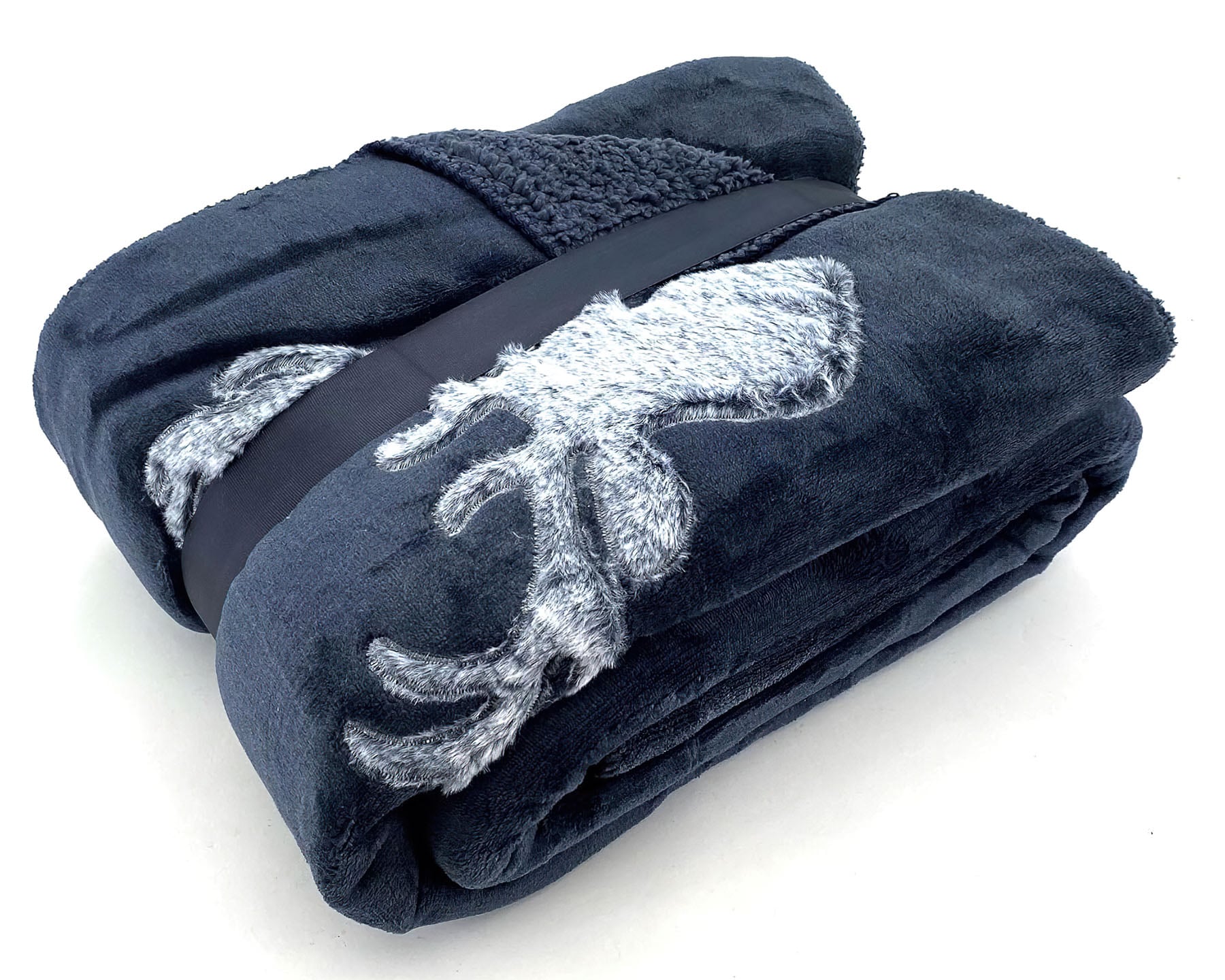 Avax Deka z mikrovlakna JELEN oboustranná s imitací kožešiny, šedá, 150x200cm