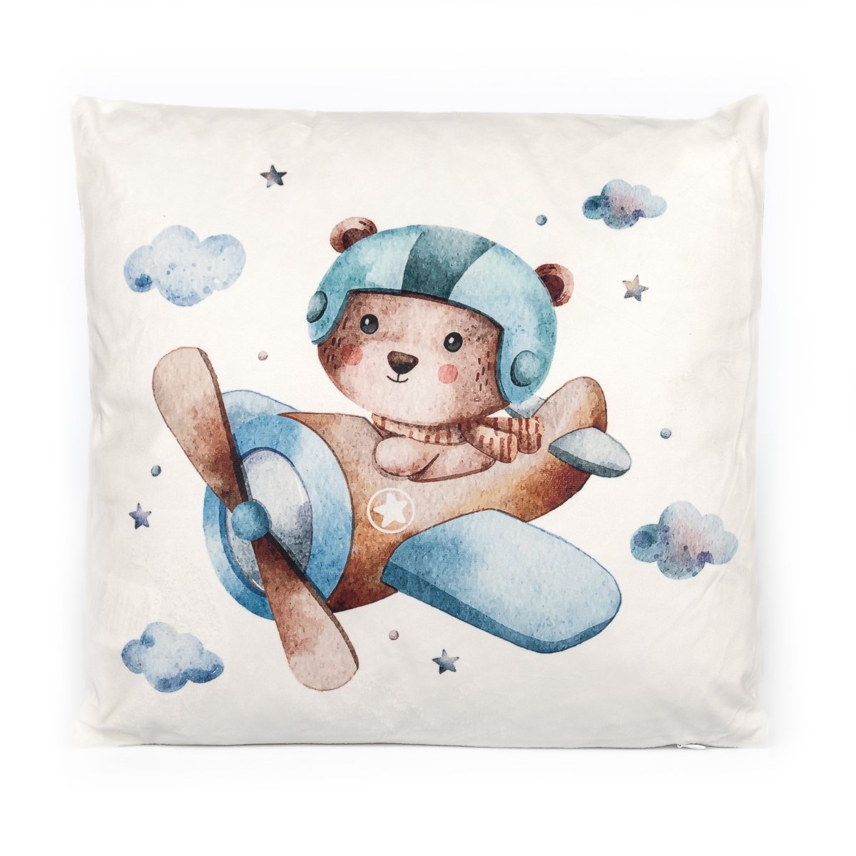 AVAX polštářek dětský MEDVÍDEK MODRÝ, 40x40cm