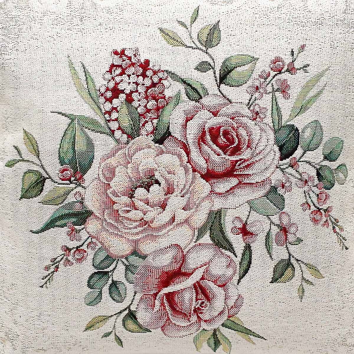 Dekorační povlak na polštářek RETRO RŮŽE, růžová, 45x45cm