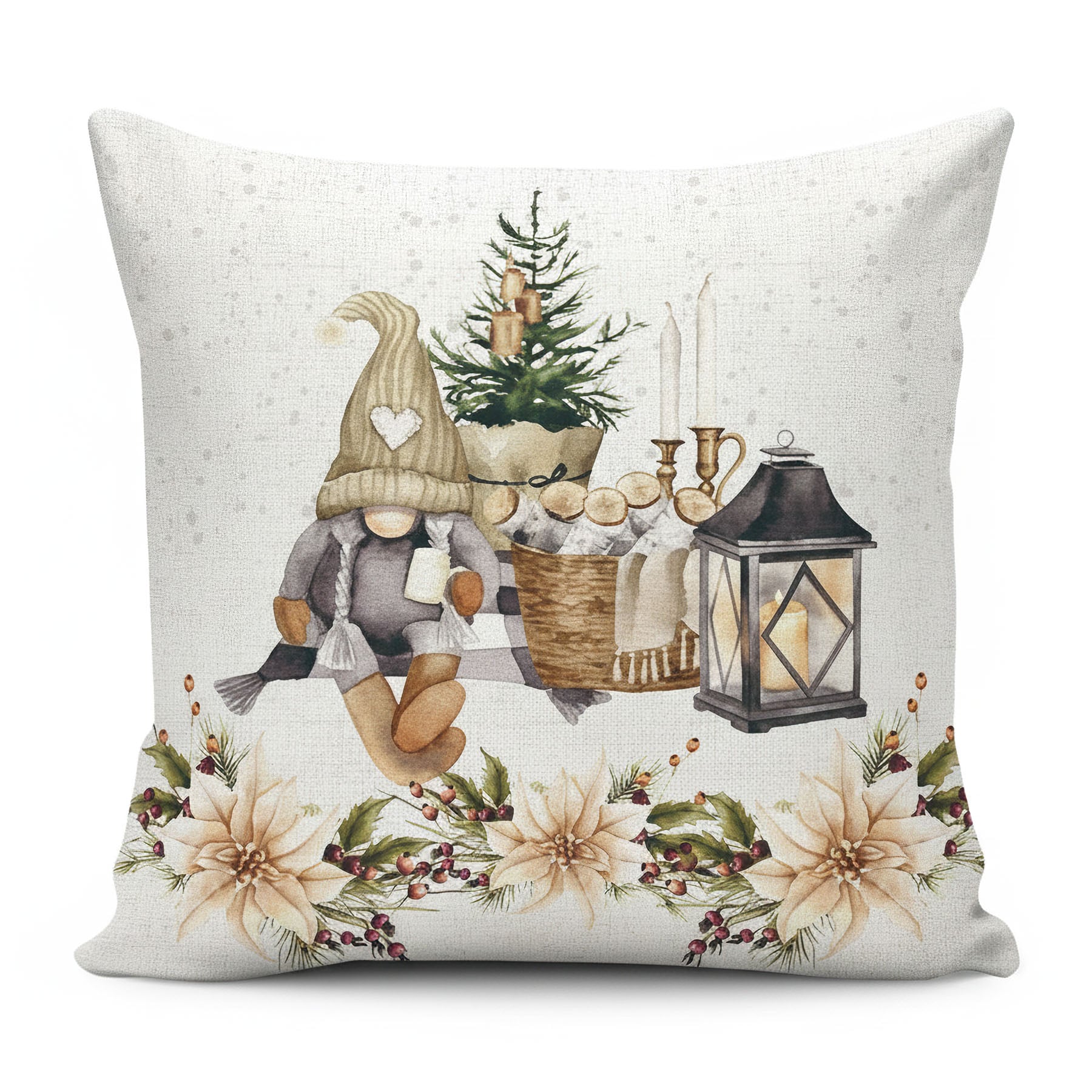 Forbyt Vánoční povlak Skřítek s lucernou 40x40 cm Varianta: Vánoční povlak Skřítek s lucernou CYH6060C 40x40 cm
