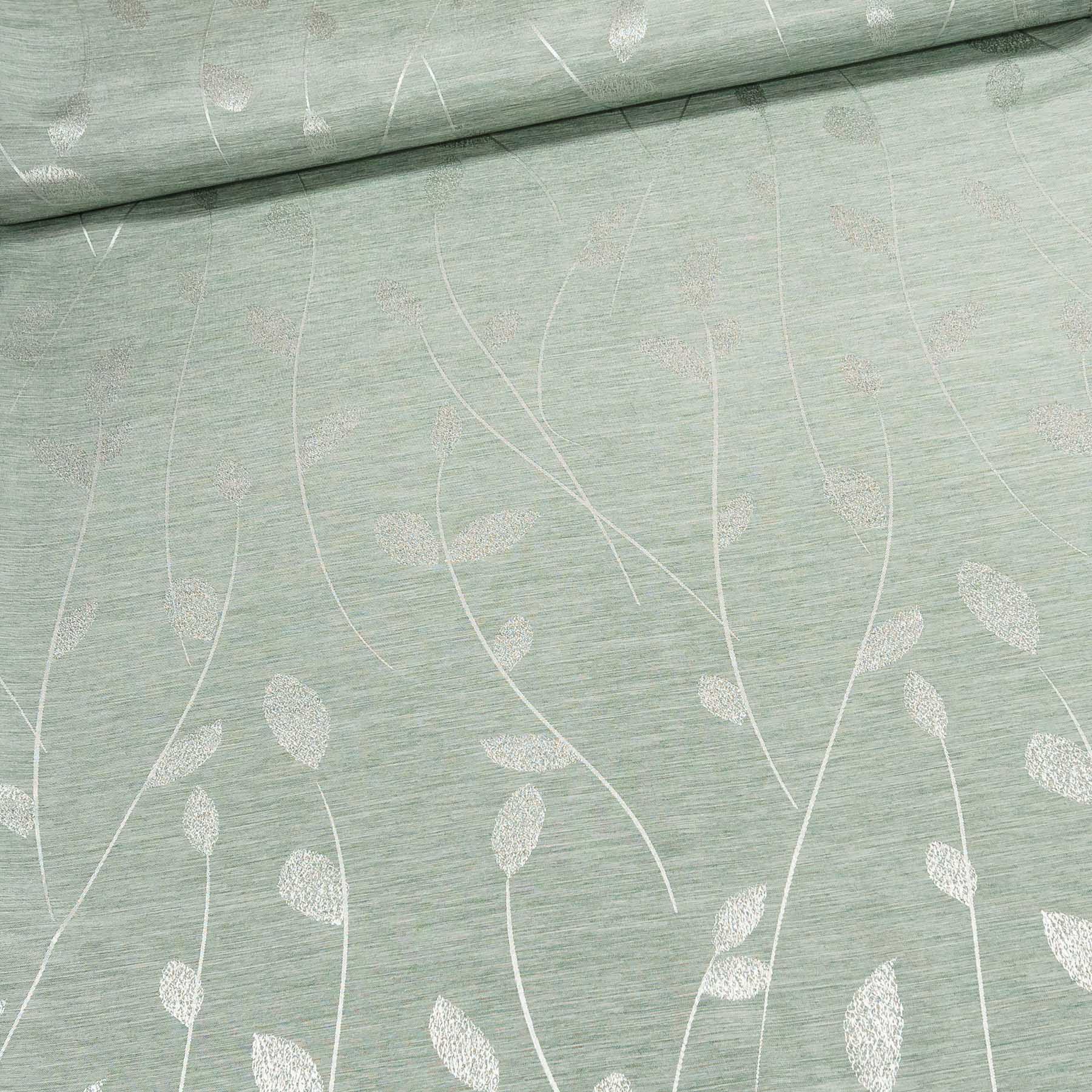 Mantis Dekorační závěs 23271/6800, světle zelené popínavé listy, šířka 140cm (látka v metráži)