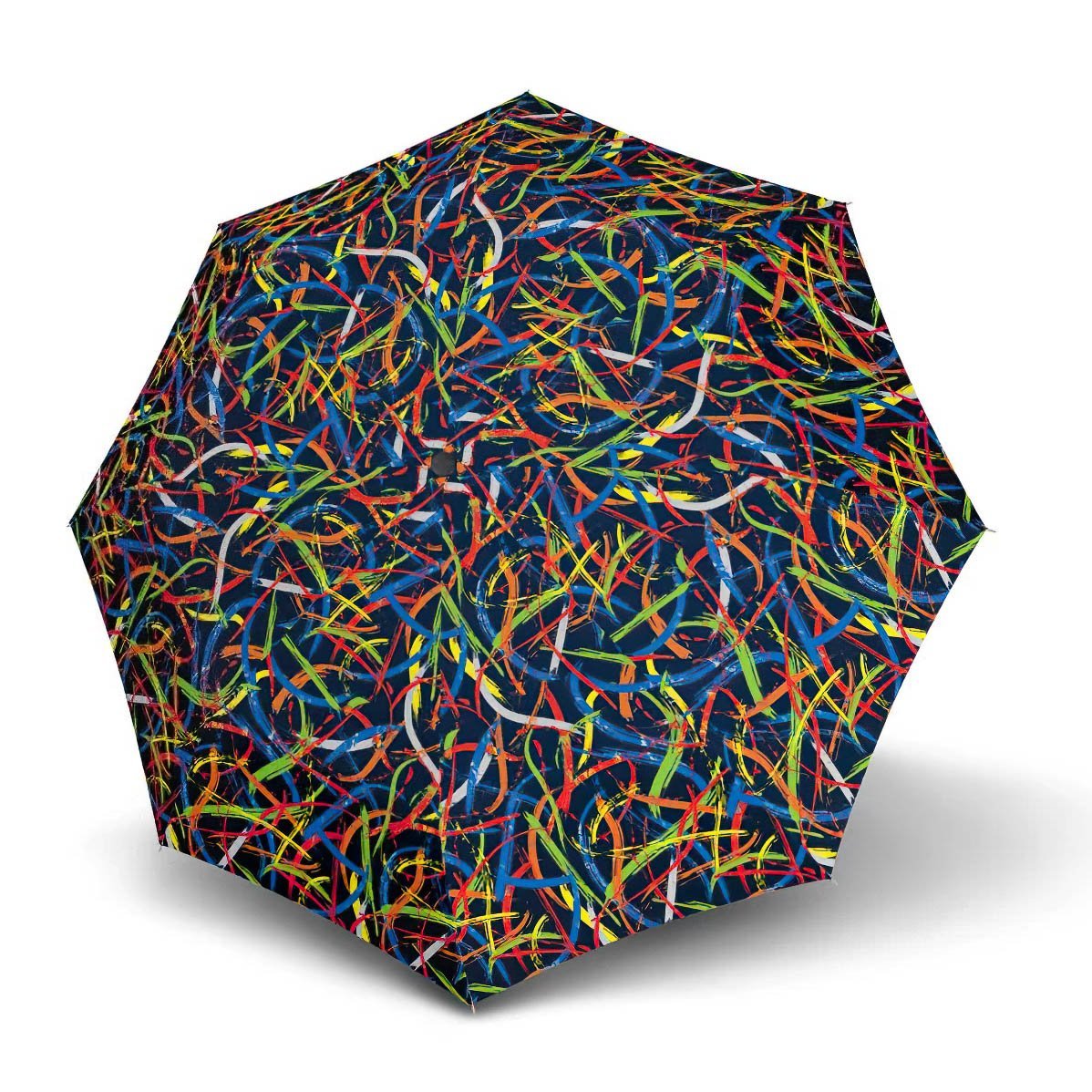 Dámský deštník DOPPLER 726465E02 FIBERGLAS, skládací, mechanický, barevné šmouhy, délka 25cm