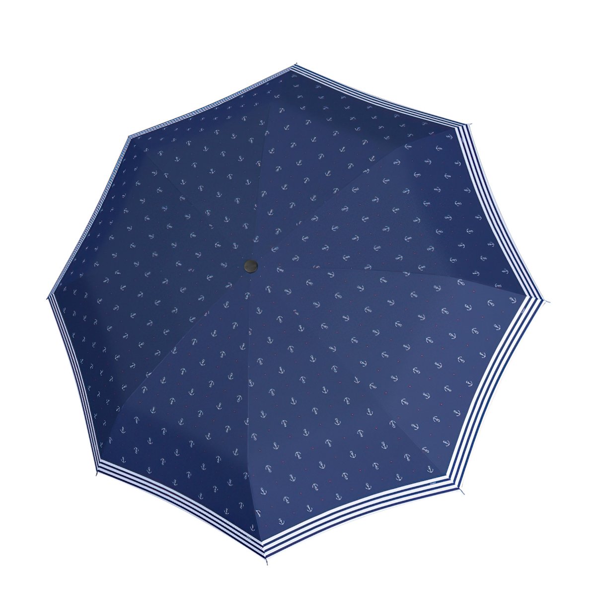Unisex / dětský deštník DOPPLER 726465SL01 FIBERGLAS, skládací, mechanický, tmavě modrý námořnický, délka 25cm