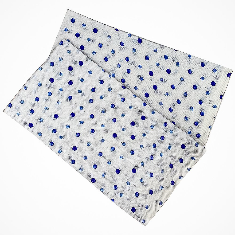 Dětská bavlněná látková plena s potiskem KROUŽKY MODRÉ, 120g/m2, 70x70cm