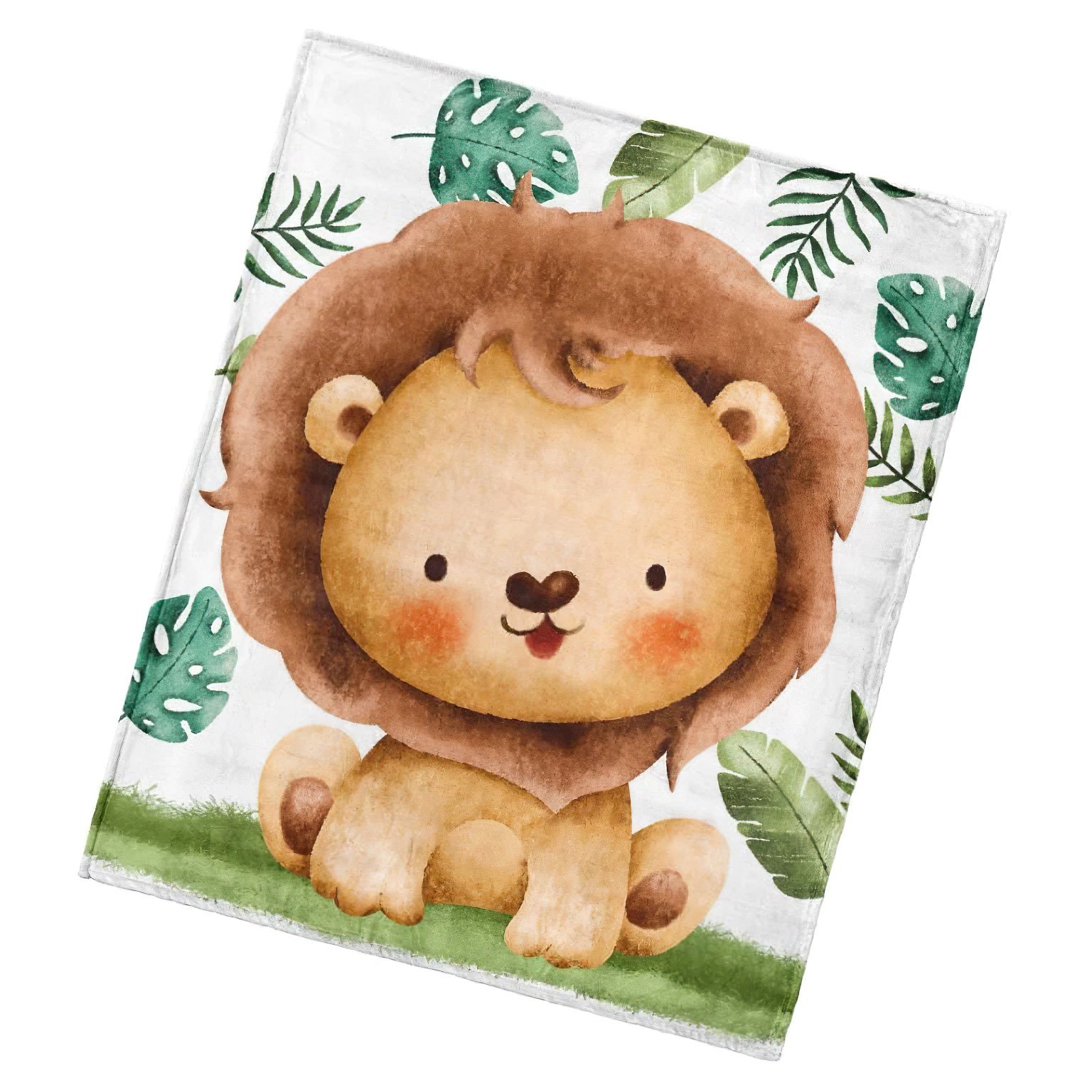 Carbotex Dětská deka z mikrovlákna (coral fleece) MALÝ LVÍČEK, bílá, 110x140cm