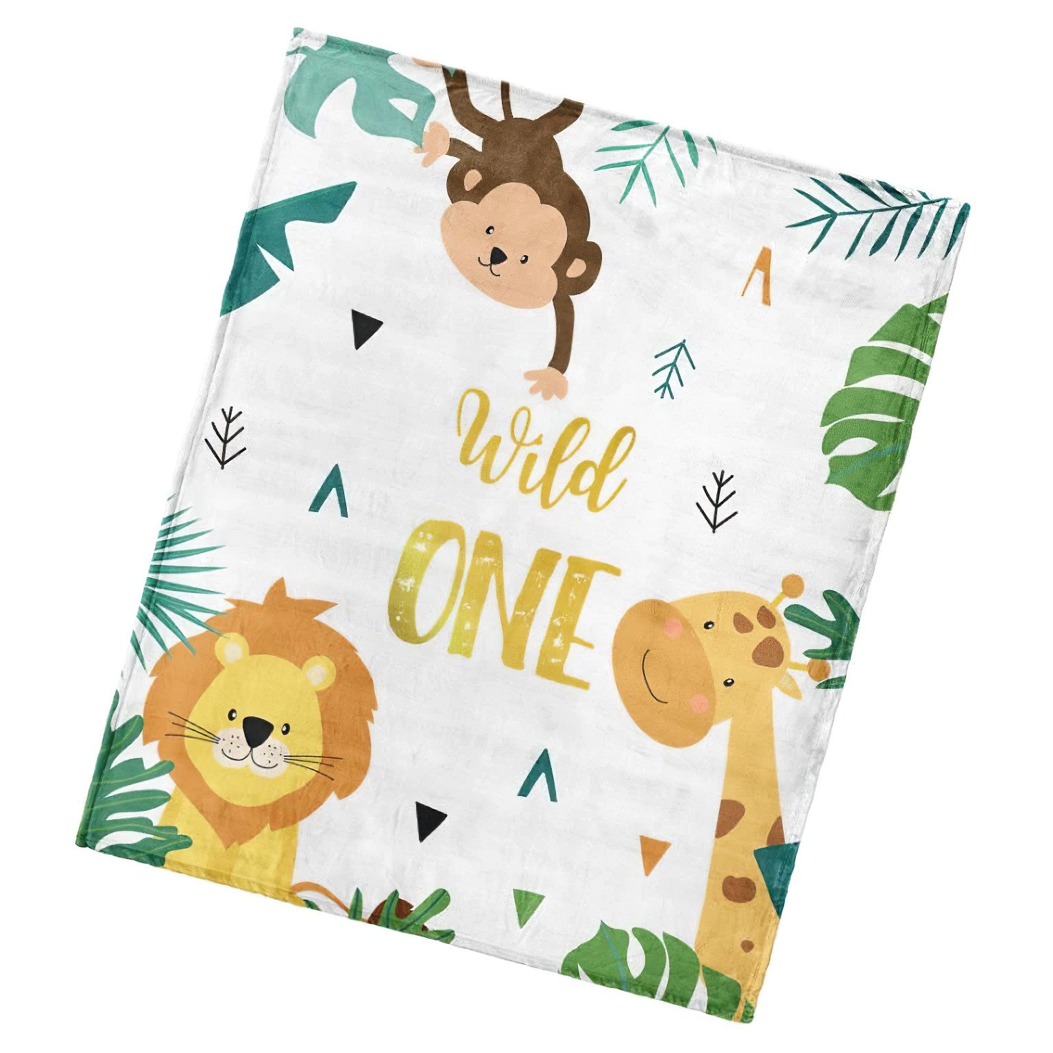 Carbotex Dětská deka z mikrovlákna (coral fleece) MALÝ SAFARI, bílá, 110x140cm