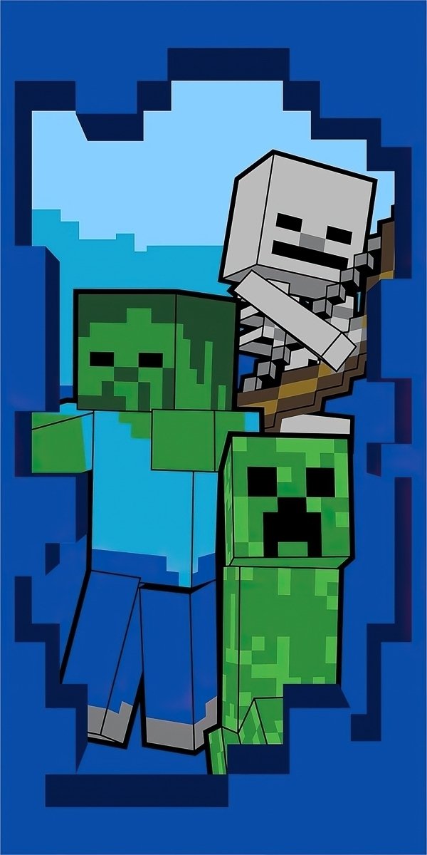Jerry Fabrics Osuška Minecraft Beware Varianta: Osuška Minecraft Beware 70x140 cm