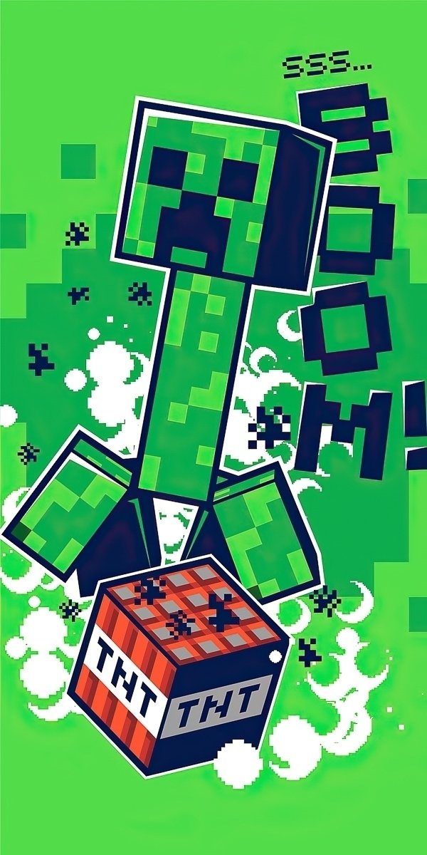 Jerry Fabrics Osuška Minecraft Boom Varianta: Osuška Minecraft Boom 70x140 cm