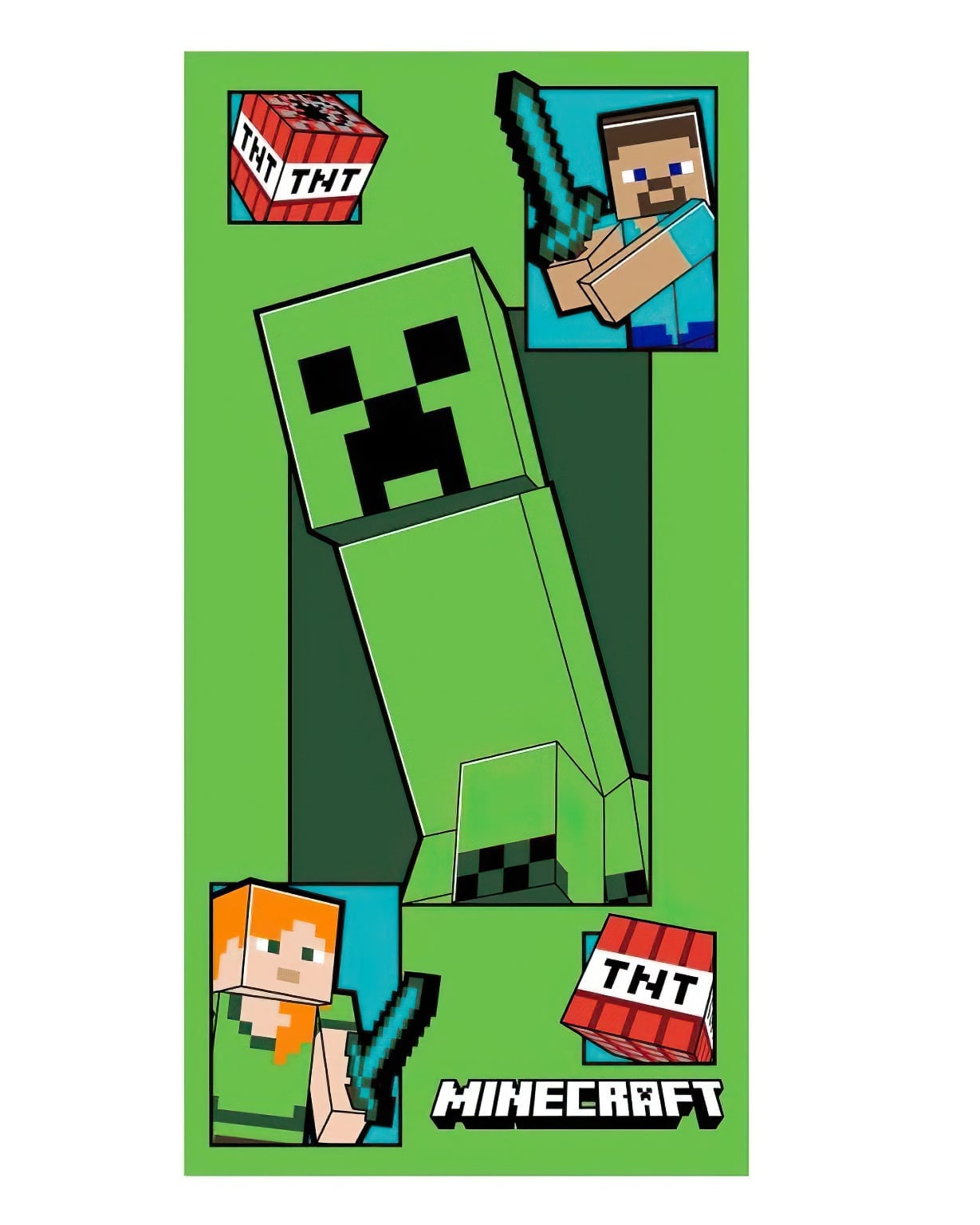 Jerry Fabrics Osuška Minecraft Creeper Coming 70x140 cm