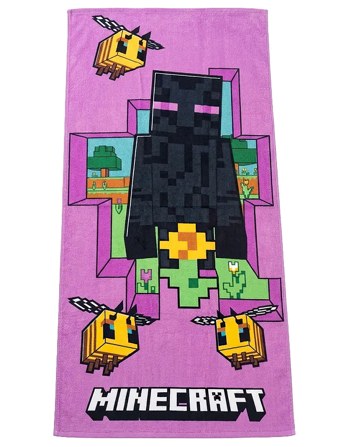 Carbotex Dětská osuška Minecraft Enderman a Včelky