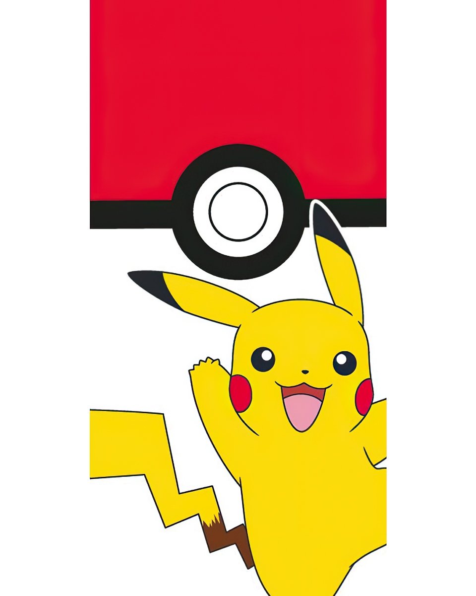 Carbotex Dětská osuška Pokémon Pokéball a Pikachu