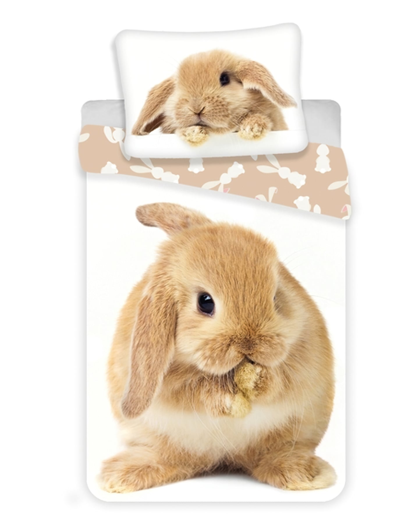 Jerry Fabrics Povlečení fototisk Bunny brown Varianta: Povlečení fototisk Bunny brown 140x200, 70x90 cm