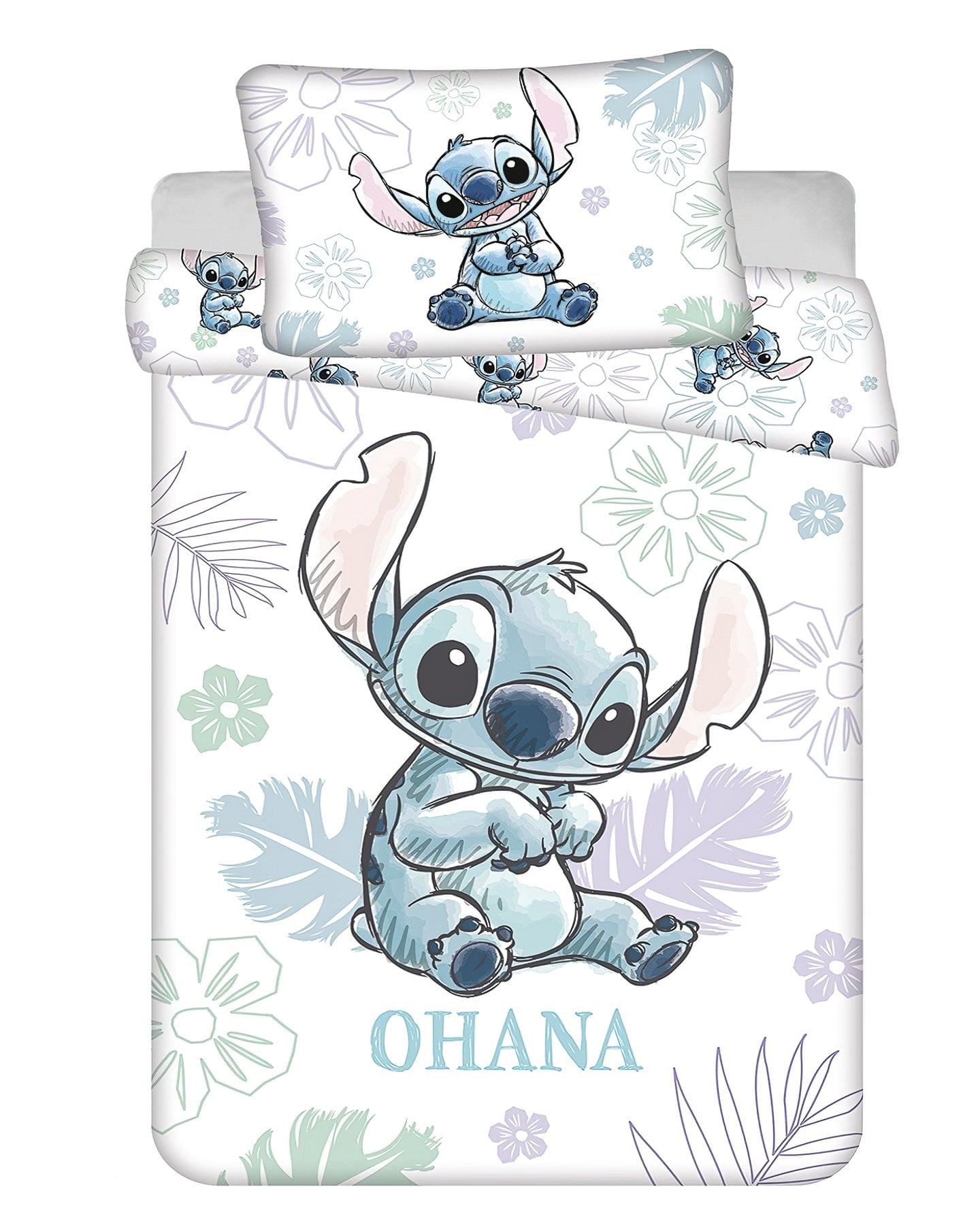 Jerry Fabrics Povlečení do postýlky Lilo and Stitch Ohana White baby Varianta: Povlečení do postýlky Lilo and Stitch Ohana White baby 100x135, 40x60 cm