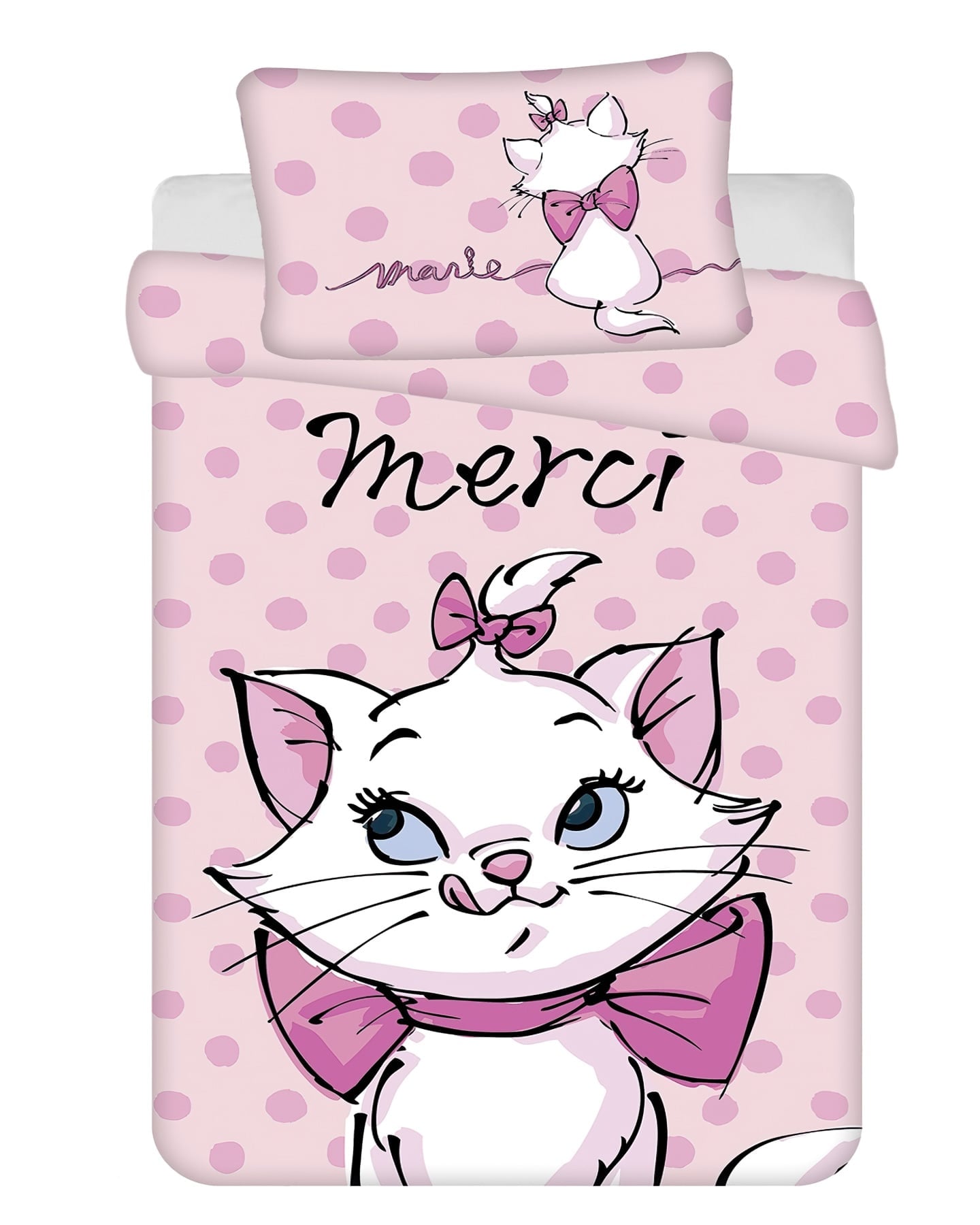 Jerry Fabrics Disney povlečení do postýlky Marie Cat Merci baby Varianta: Disney povlečení do postýlky Marie Cat Merci baby 100x135, 60x40 cm