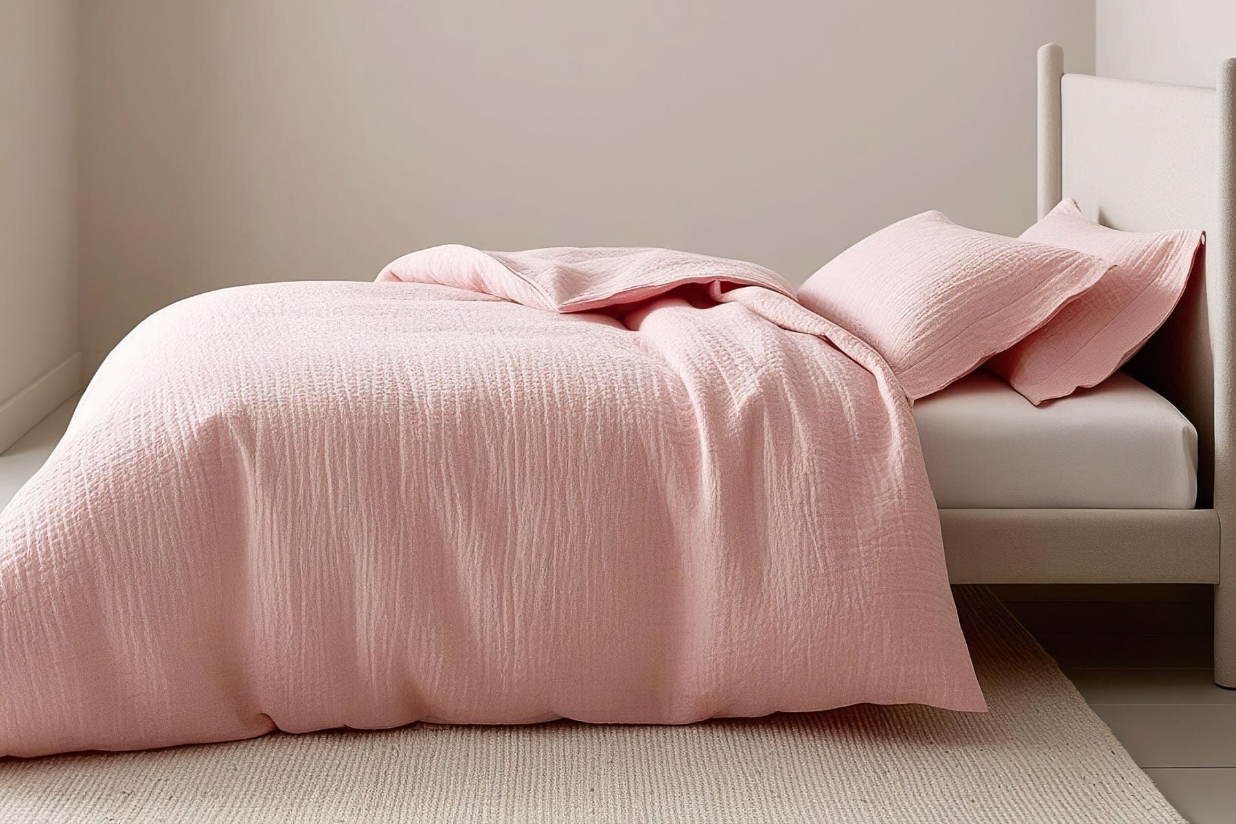 DADKA VRACOV Povlečení mušelín do postýlky Růžové 100x135, 45x60 cm