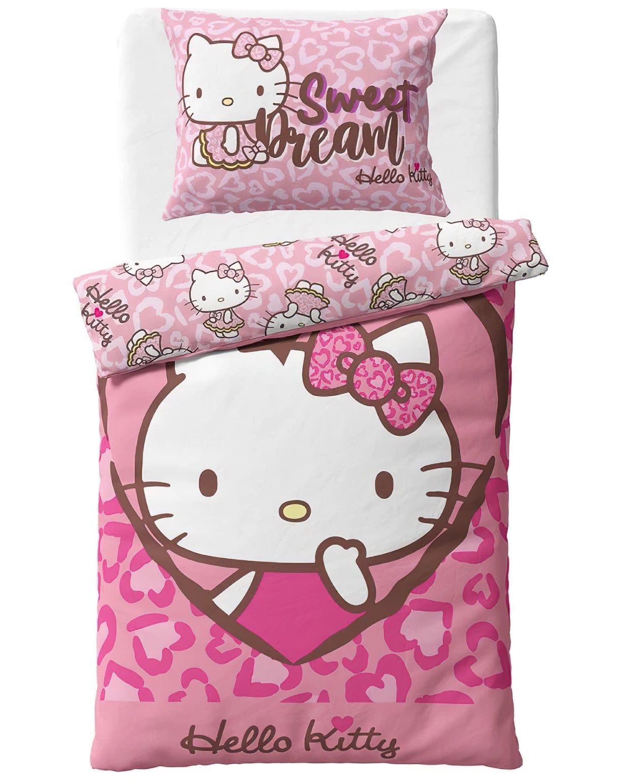 Carbotex Dětské povlečení Hello Kitty Růžová Pohádka