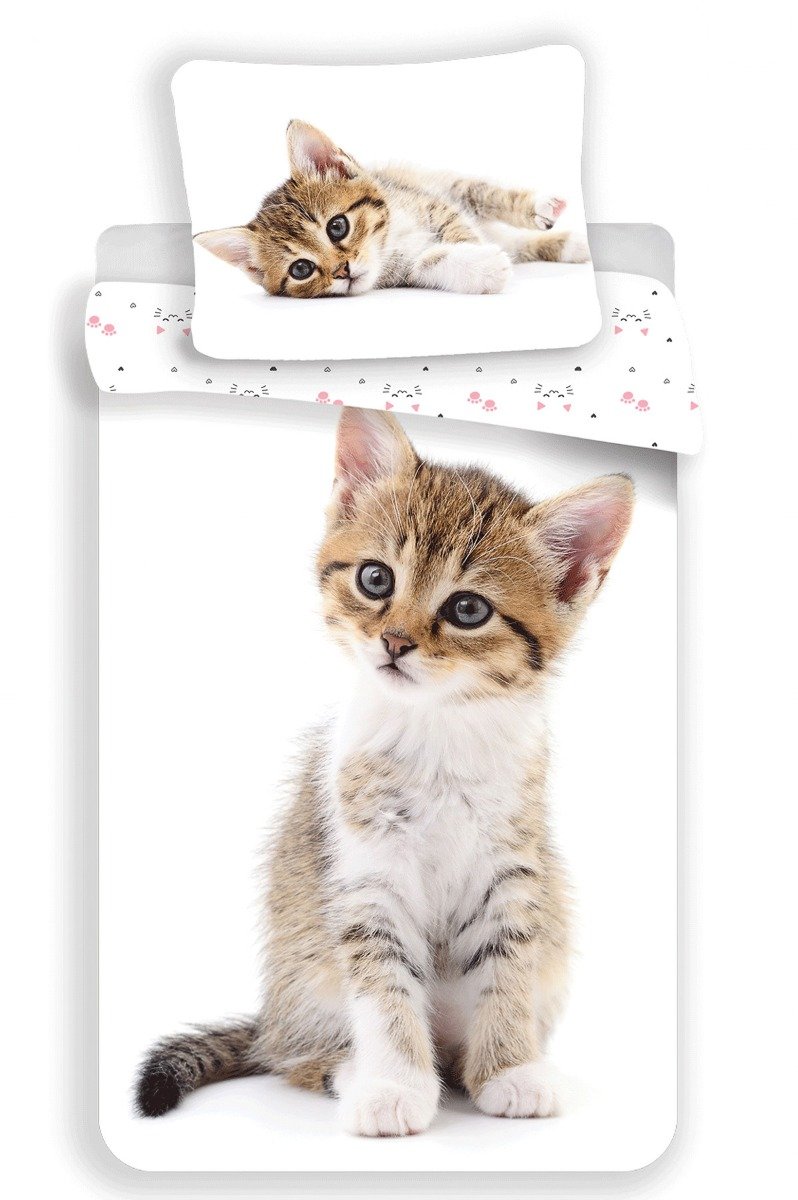 Jerry Fabrics Povlečení fototisk Kitten white Varianta: Povlečení fototisk Kitten white 140x200, 70x90 cm