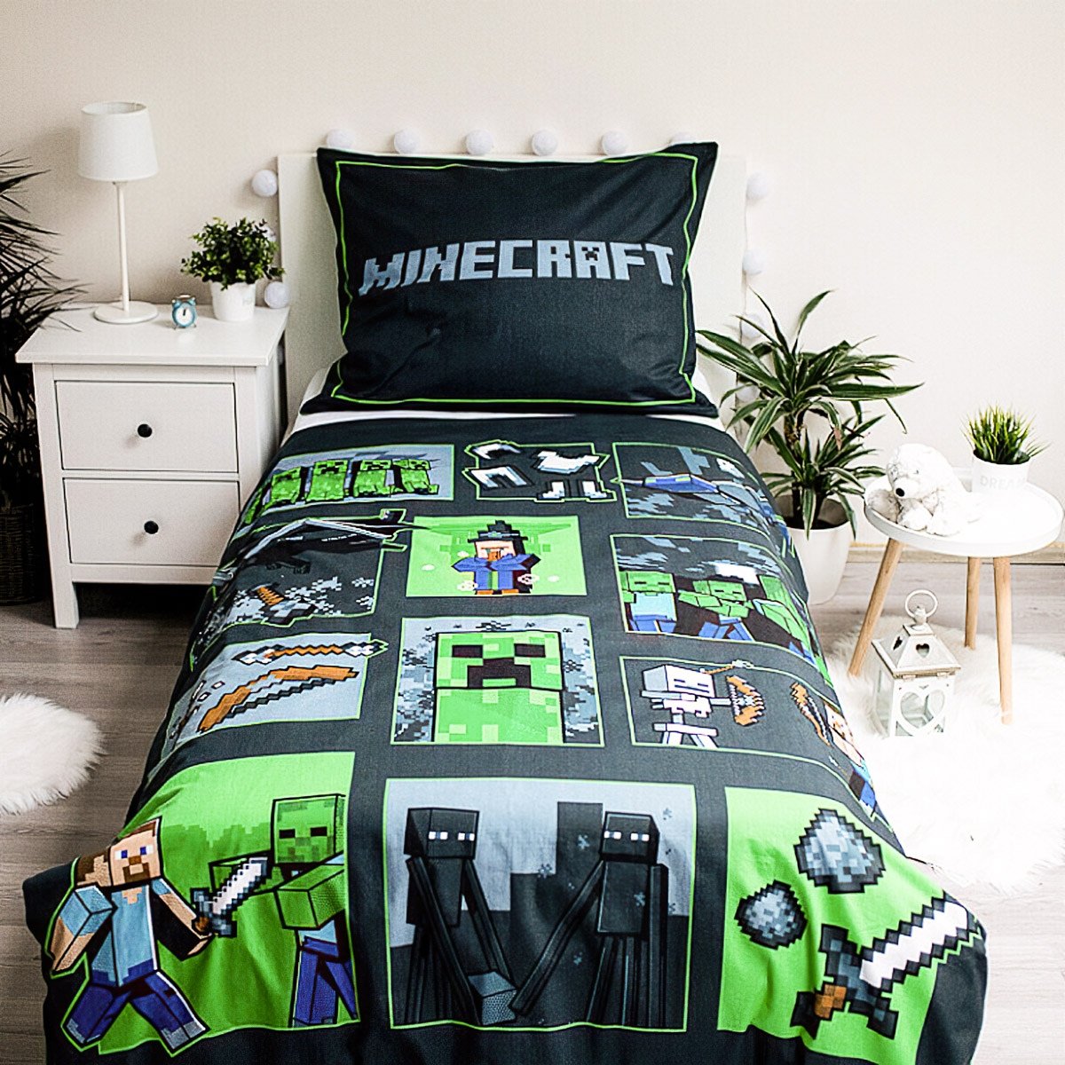 Jerry Fabrics Povlečení bavlna Minecraft Survival Mode Varianta: Povlečení bavlna Minecraft Survival Mode 140x200, 70x90 cm