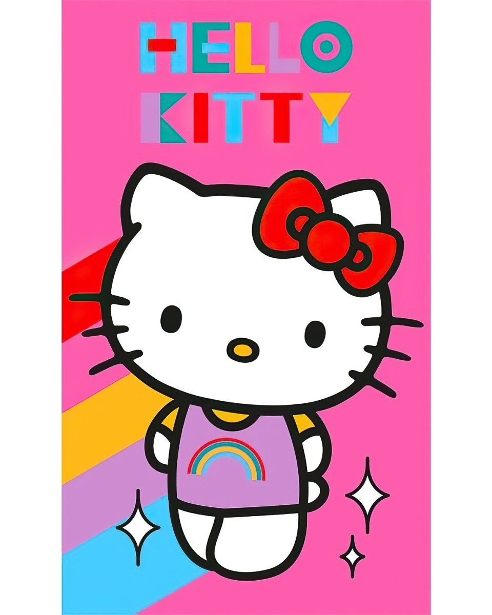 Carbotex Dětský ručník Hello Kitty Rainbow 30x50 cm