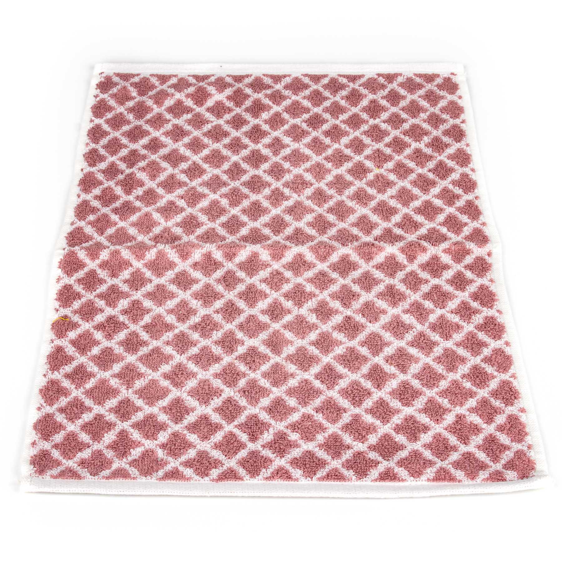 Orbytex dětský froté ručník STARORŮŽOVÁ MŘÍŽKA, 30x50cm