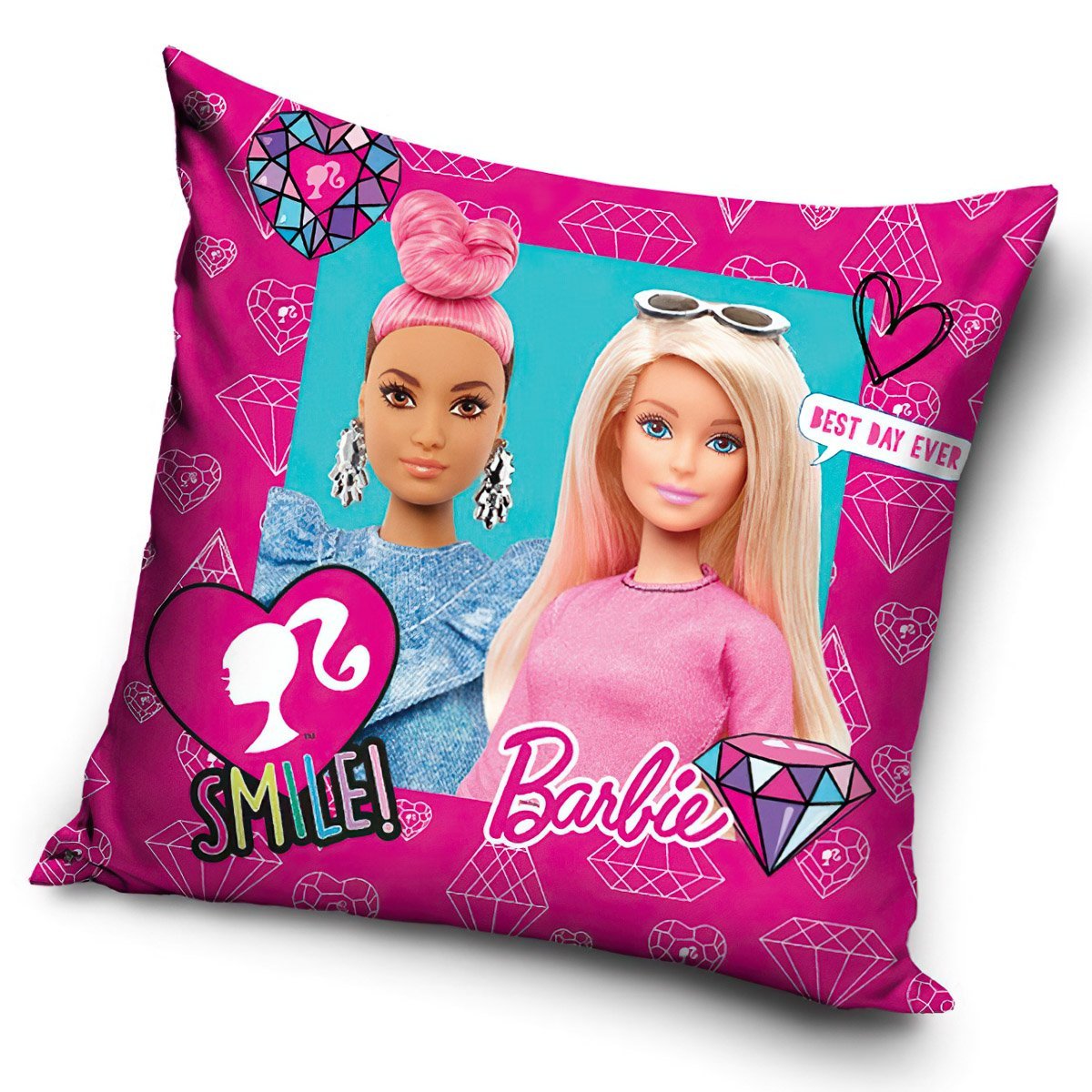 Carbotex dětský povláček BARBIE MÓDNÍ IKONA, růžový, 40x40cm