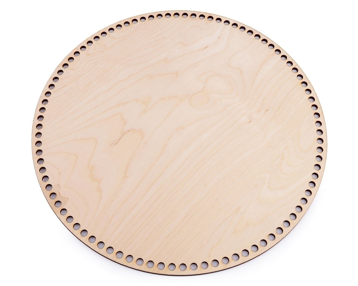 Dno na pletení / výrobu košíků 840063 dřevěné, přírodní světlá, Ø 29 cm