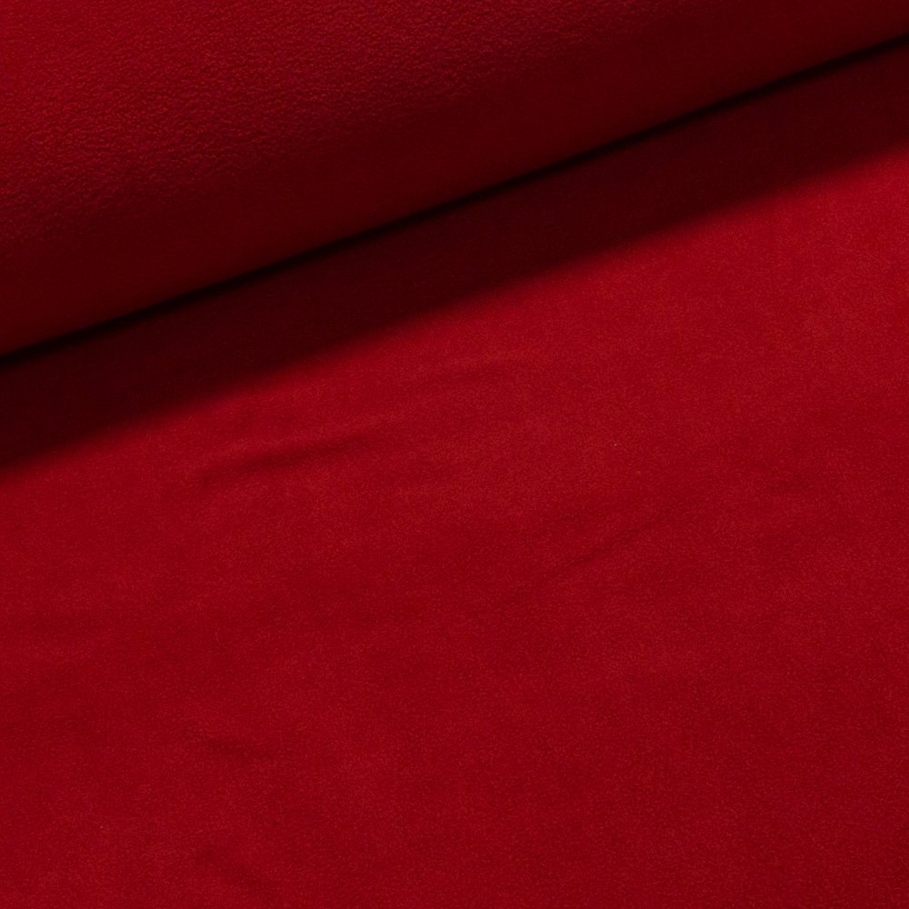 Fleece (flís) 441 jednobarevná uni červená, š.150cm (látka v metráži)