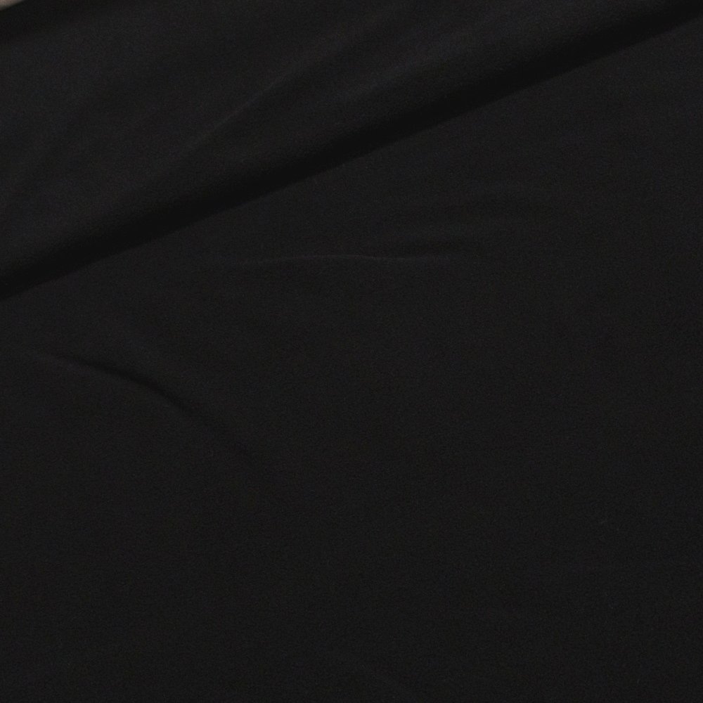 Fleece (flís) 001 jednobarevná uni černá, š.150cm (látka v metráži)
