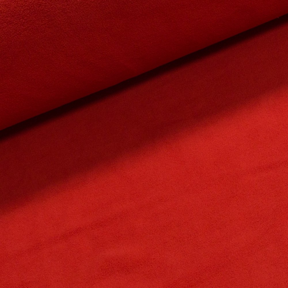 Fleece (flís) 059 jednobarevná uni červená, š.150cm (látka v metráži)