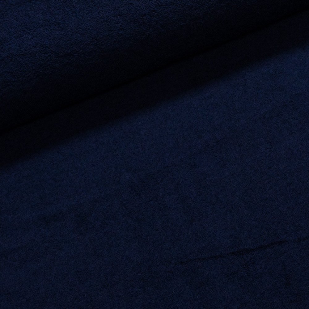 Froté oboustranné 6100/126 UNI jednobarevná tmavě modrá, š.160cm (látka v metráži)