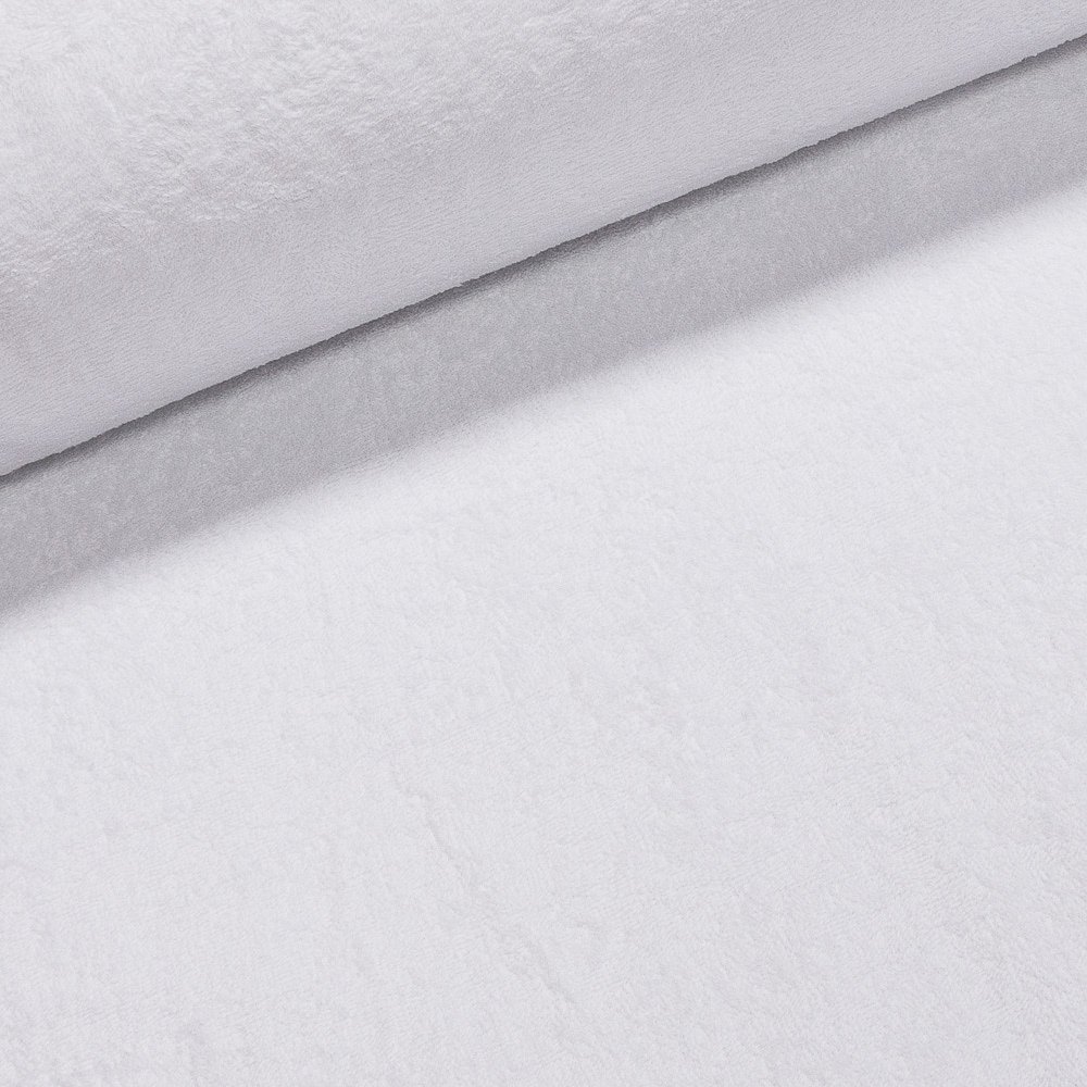 Froté oboustranné 7700 882 UNI jednobarevná bílá, š.160cm (látka v metráži)