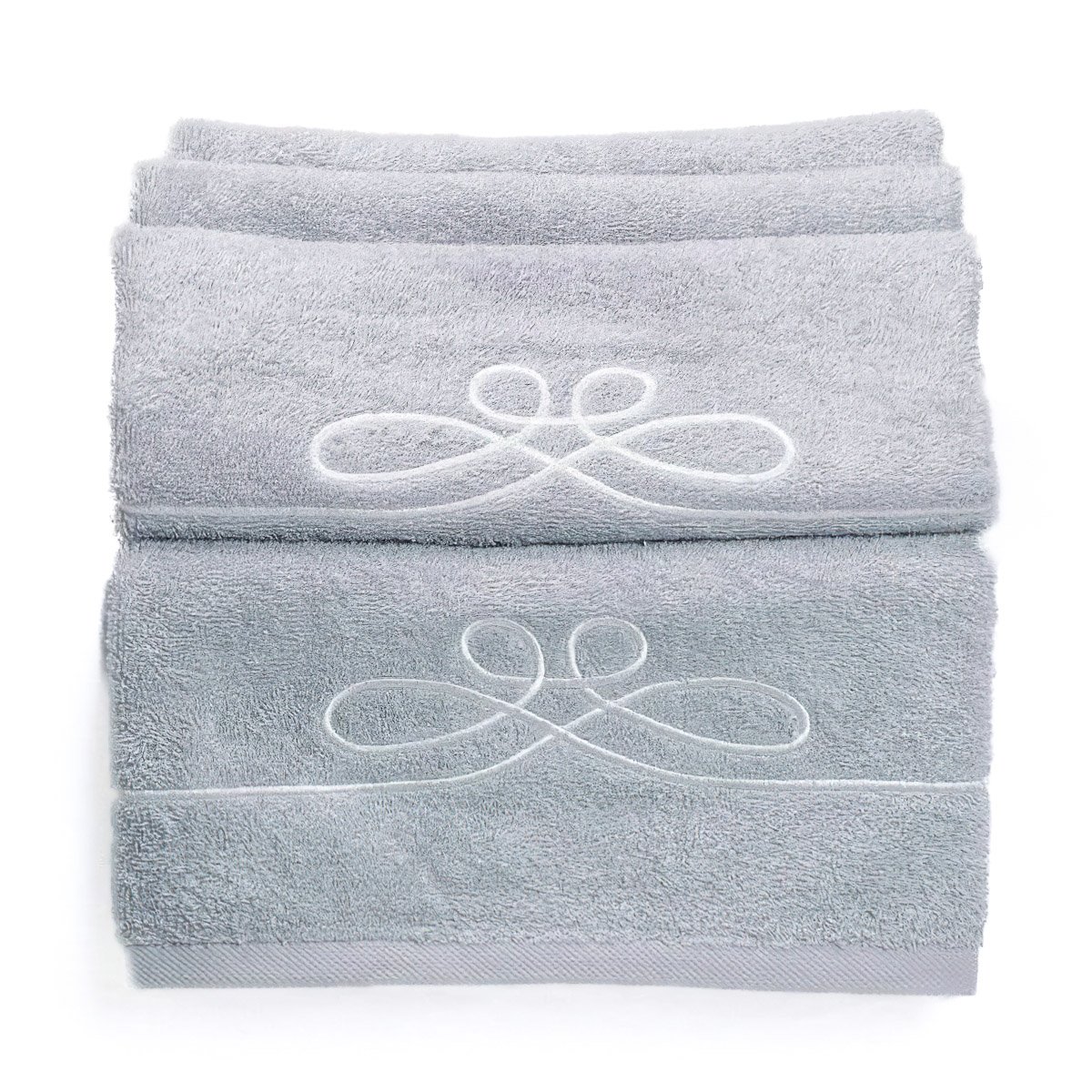 Praktik Froté osuška DARA, šedá s výšivkou, 70x140cm