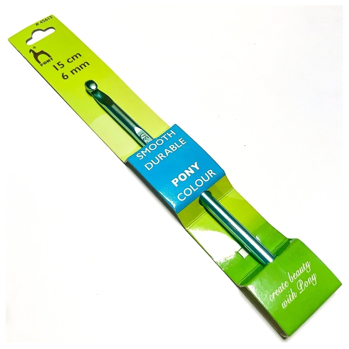 Háček na háčkování PONY, hliník / teflon 45613, velikost 6mm, délka 15cm