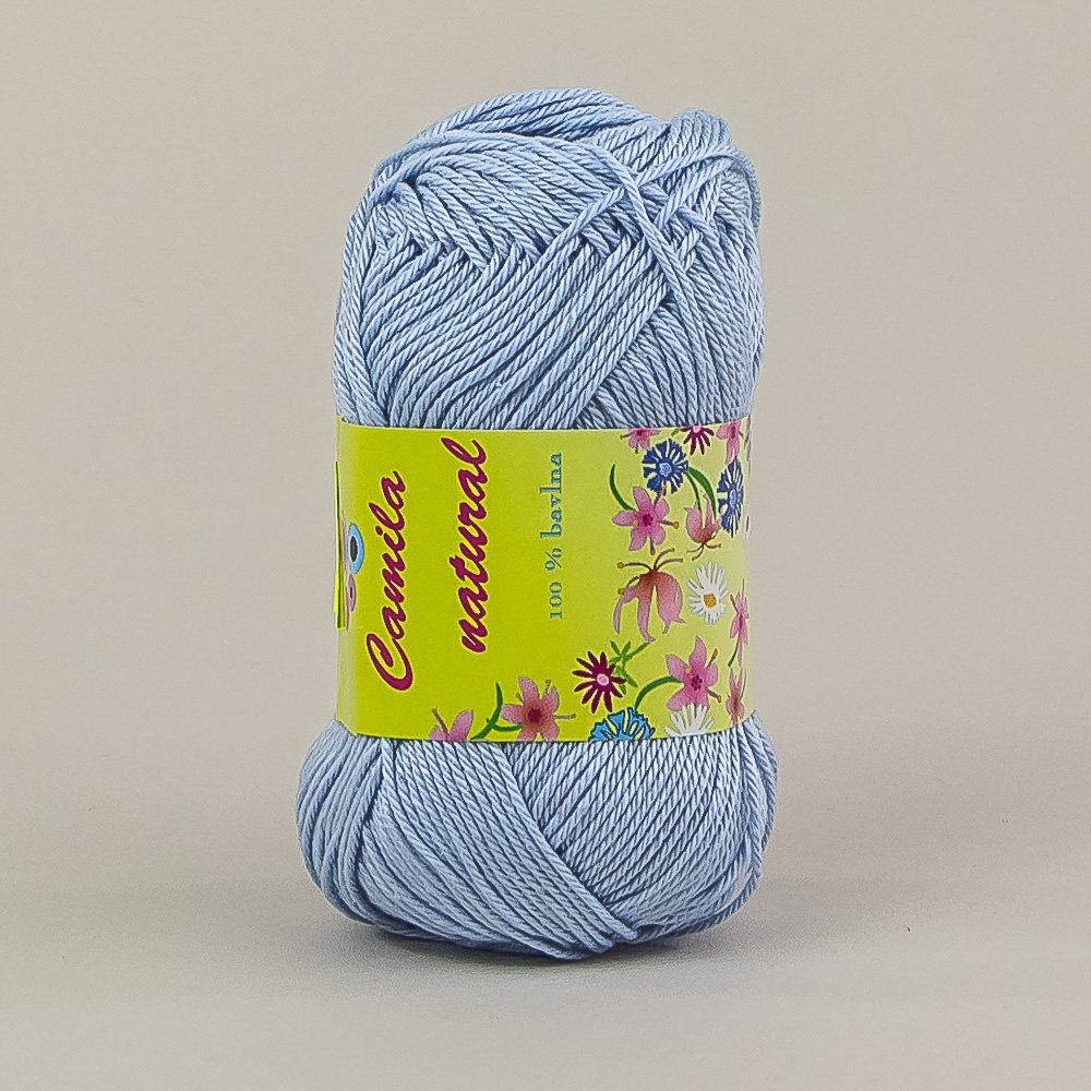Pletací / háčkovací příze Storex CAMILA NATURAL 81 světle modrá, jednobarevná, 50g/125m