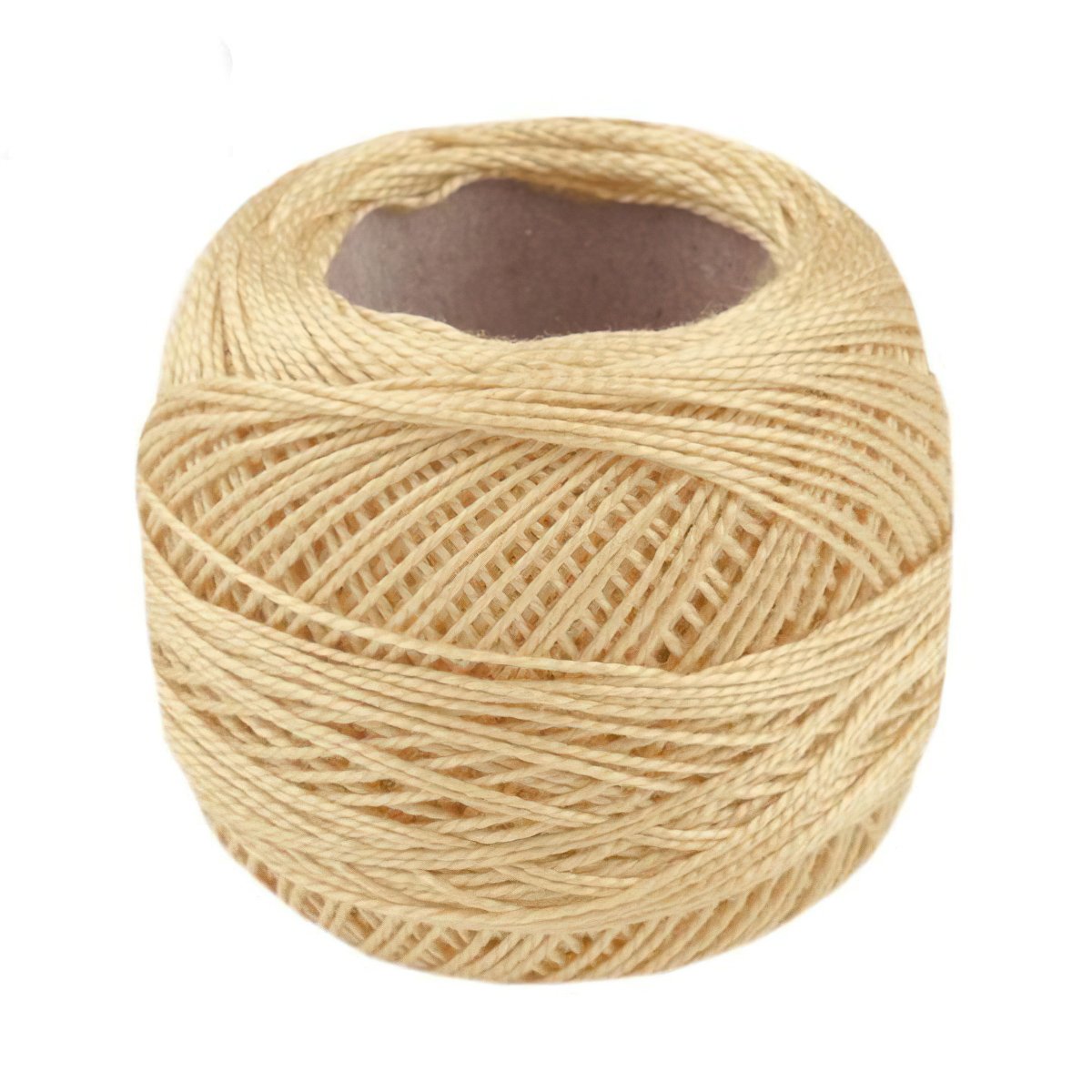 Niťárna Česká Třebová Háčkovací / vyšívací příze PERLOVKA  7122 tmavě béžová, jednobarevná, 10g/85m