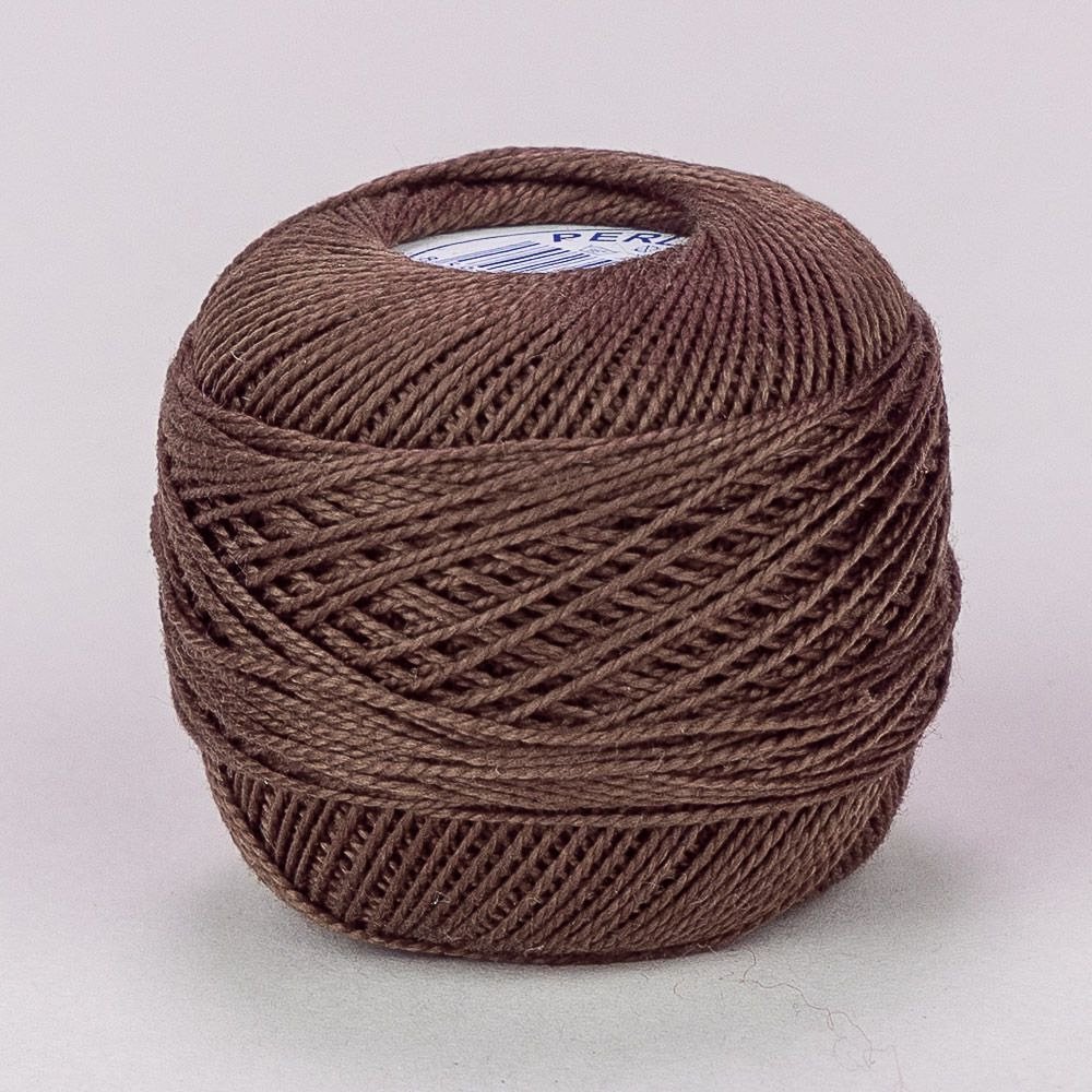 Niťárna Česká Třebová Háčkovací / vyšívací příze PERLOVKA 779 hnědá, jednobarevná, 10g/85m