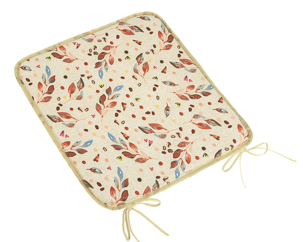 Bellatex Hladký sedák BERTA 34/607, LÍSTEČEK HNĚDÁ, BÉŽOVÁ, čtverec 40x40cm