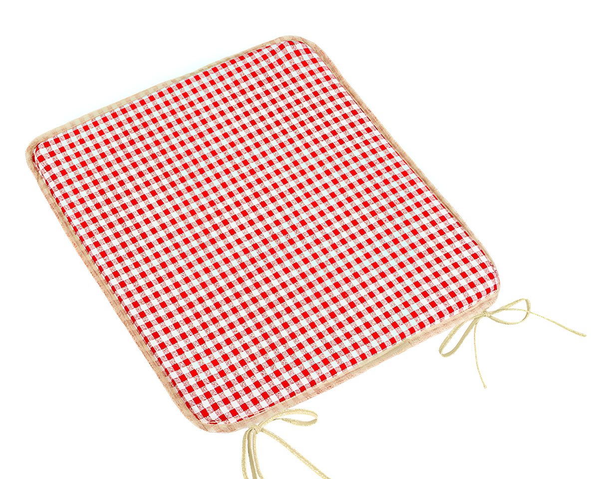 Bellatex Hladký sedák BERTA 34/609, KOSTIČKA ČERVENÁ, čtverec 40x40cm