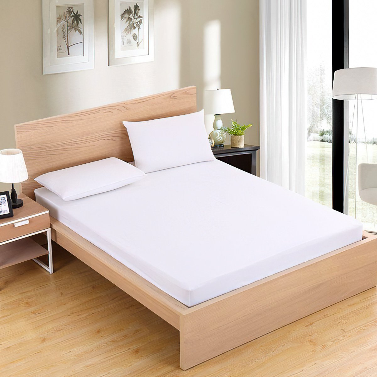 Hotelové napínací jersey prostěradlo HOTEL 90x200cm, bílé