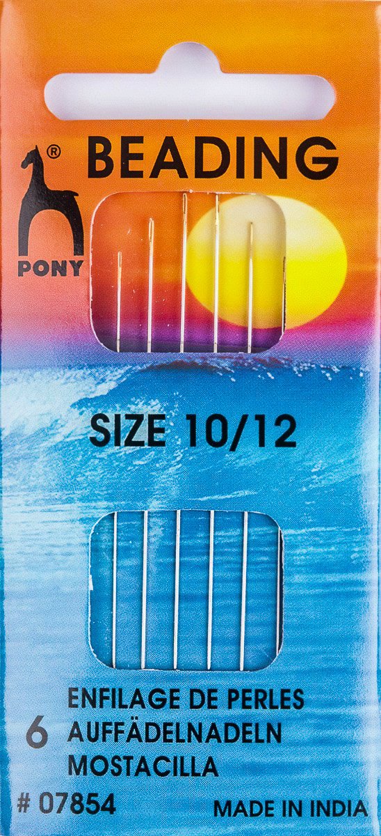 Stoklasa Jehly na navlékání korálků PONY 607854 10/12, 6 kusů (2 velikosti)