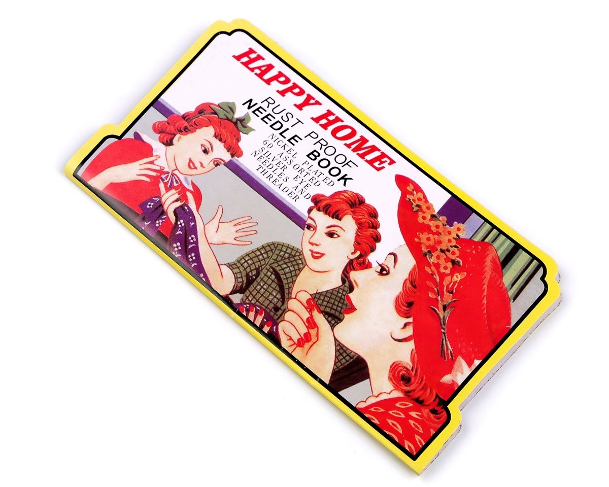 GALANT Jehly sada jehel mapka HAPPY HOME s navlékačem nití, 60 kusů (mix velikostí)