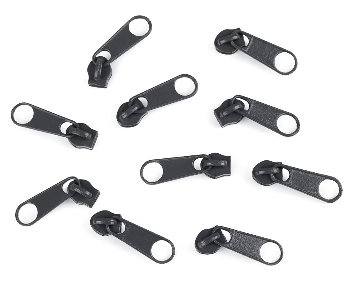 Jezdec ke spirálovému zipu POL 3 mm, 070272/312 tmavě šedý, kovový, bez aretace / s táhlem