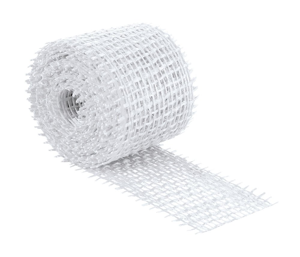 Bellatex Jutový dekorační pásek BĚLENÝ, BÍLÝ 2520/015, šířka 4cm, návin 3m