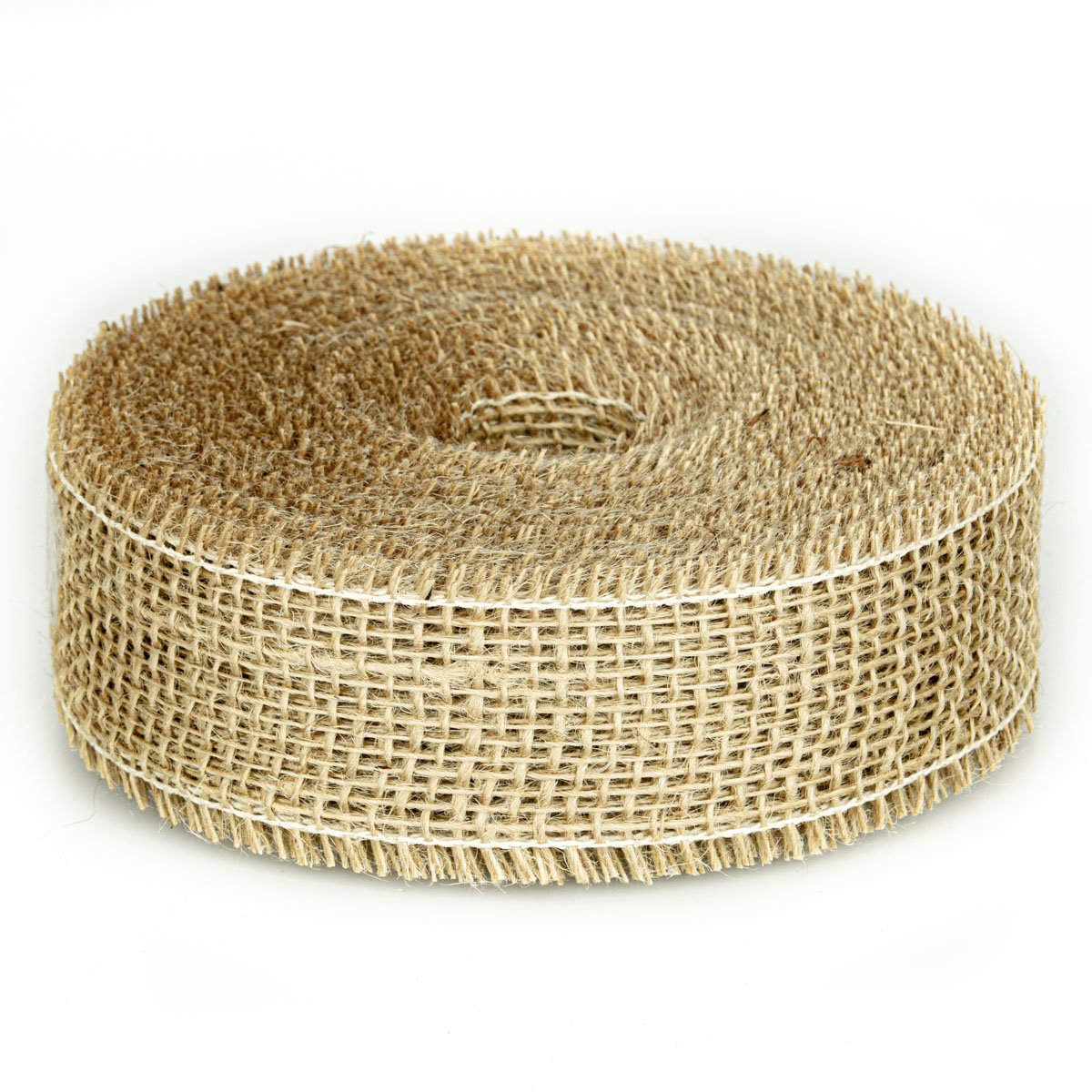 Jutový dekorační pásek, gramáž 211 g/m2, PŘÍRODNÍ REŽNÝ, šířka 4cm, návin 25m