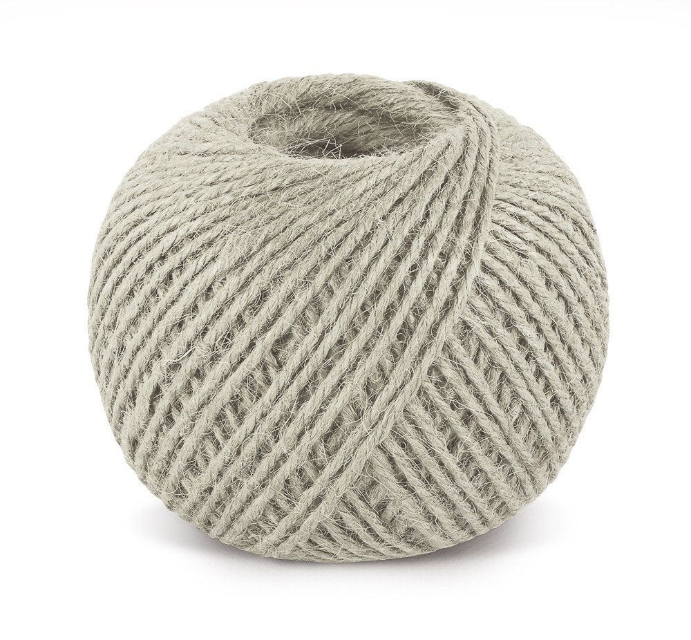 Bellatex Jutový motouz, špagát PŘÍRODNÍ, BĚLENÝ 2524/015, 200g, průměr 1,75mm, návin 130m