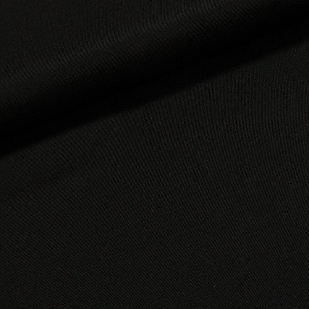 Bavlněný kepr 10 jednobarevná černá, š.150cm (látka v metráži)