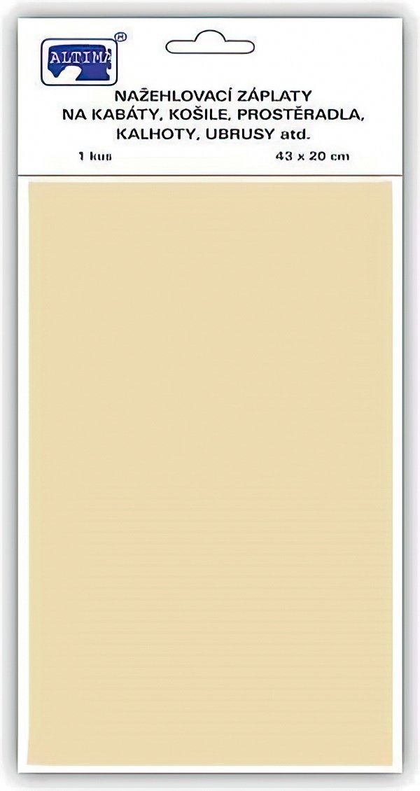 Altima Klasická nažehlovací záplata, textilní bavlněná s nánosem polyetylenu 731-05, smetanová, 43x20cm