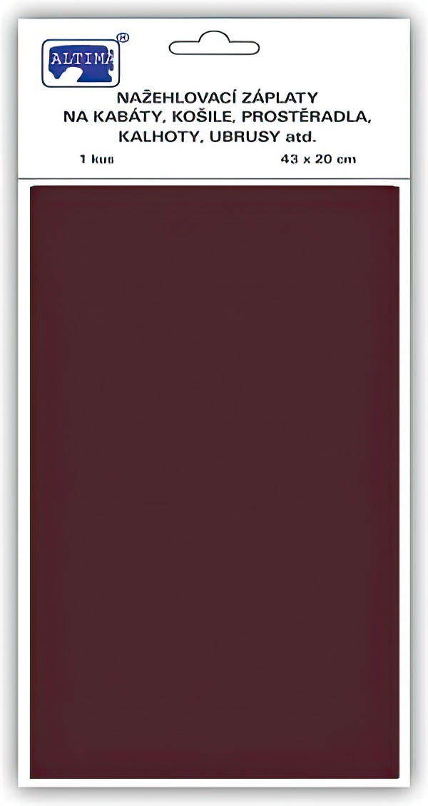 Altima Klasická nažehlovací záplata, textilní bavlněná s nánosem polyetylenu 731-45, vínová, 43x20cm