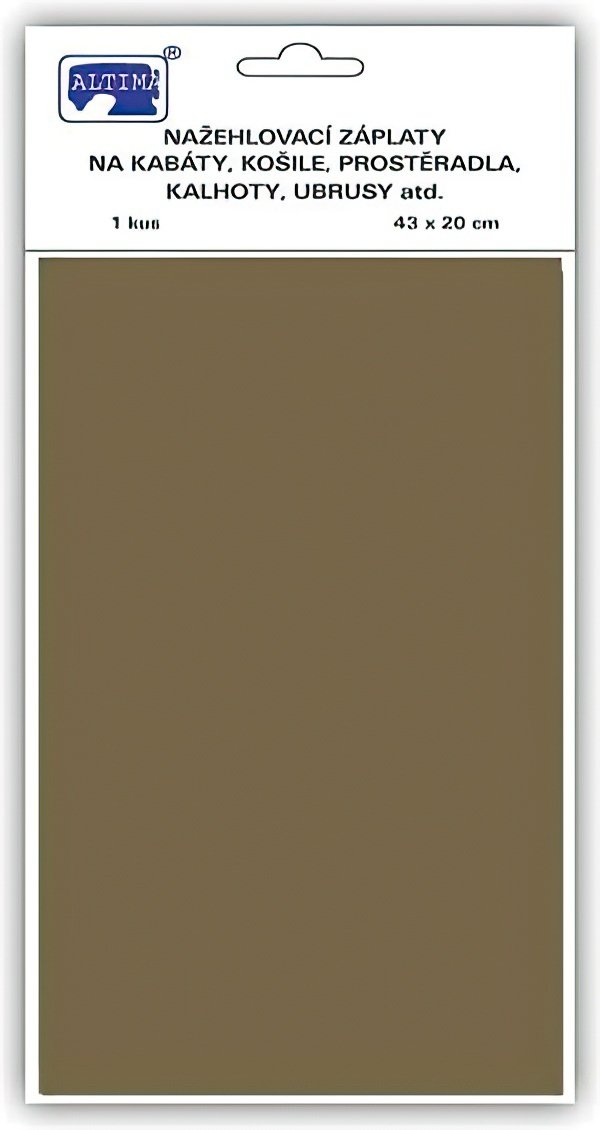 Altima Klasická nažehlovací záplata, textilní bavlněná s nánosem polyetylenu 731-79, khaki, 43x20cm